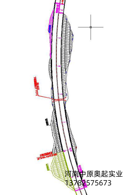 梁场所在路基段平面图 